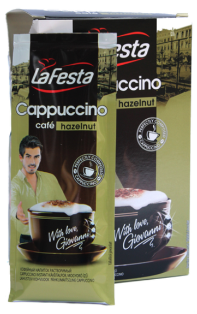Кавовий напій La Festa capuccino hazelnut в стіках 10 х 12,5 г